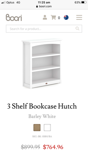 boori bookcase hutch